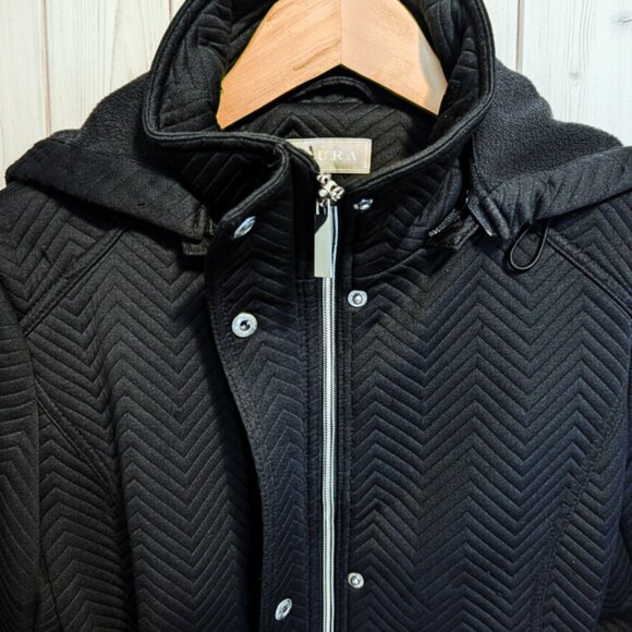 LAURA Women's Weatherproof Walker Winter Jacket, Quilted Coat Hooded Belted (S) - Picture 2 of 10